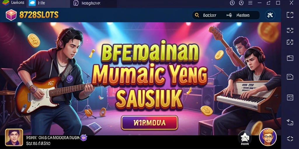 Tampilan gameplay yang seru dalam 8728SLOTS dengan musik latar yang menarik.