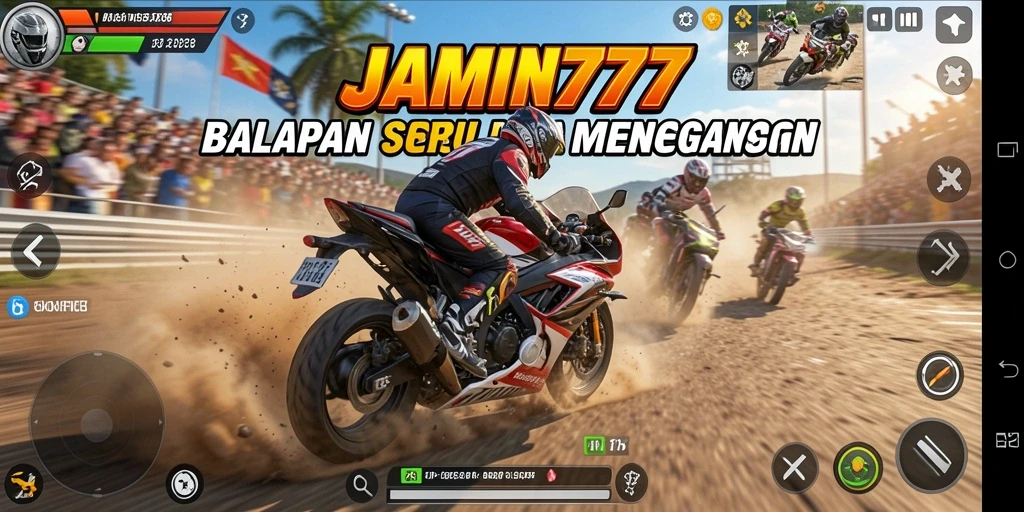 Gameplay seru balapan motor di JAMIN777.
