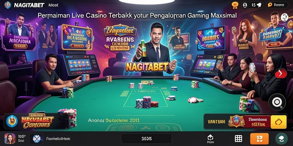 Tampilan gameplay NAGITABET yang mengasyikkan dalam sesi Live Casino.