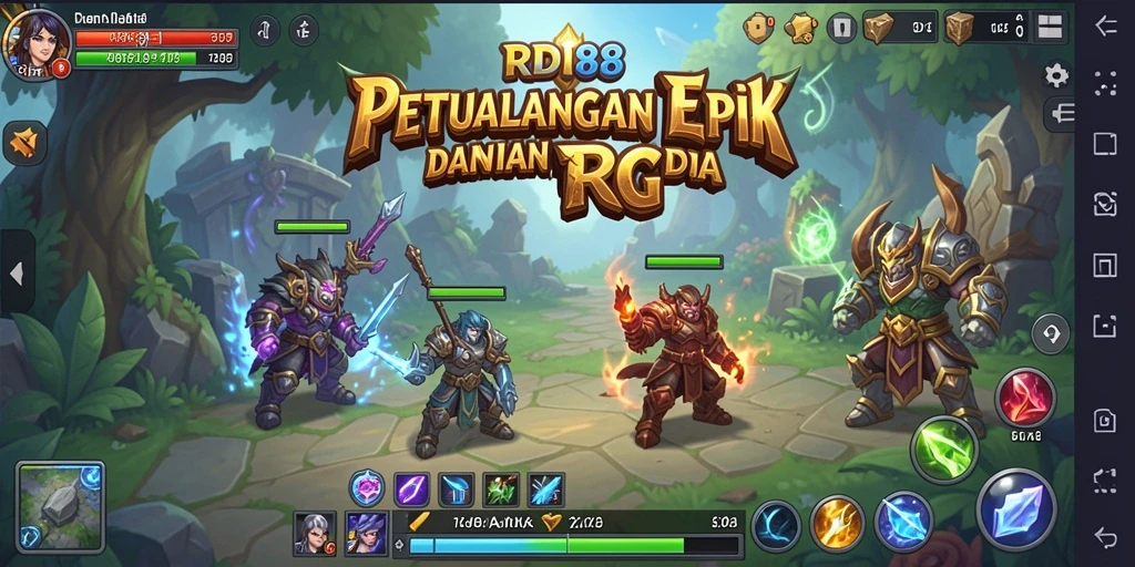 Tampilan gameplay RDI88 dengan pertarungan epik dan eksplorasi dunia.