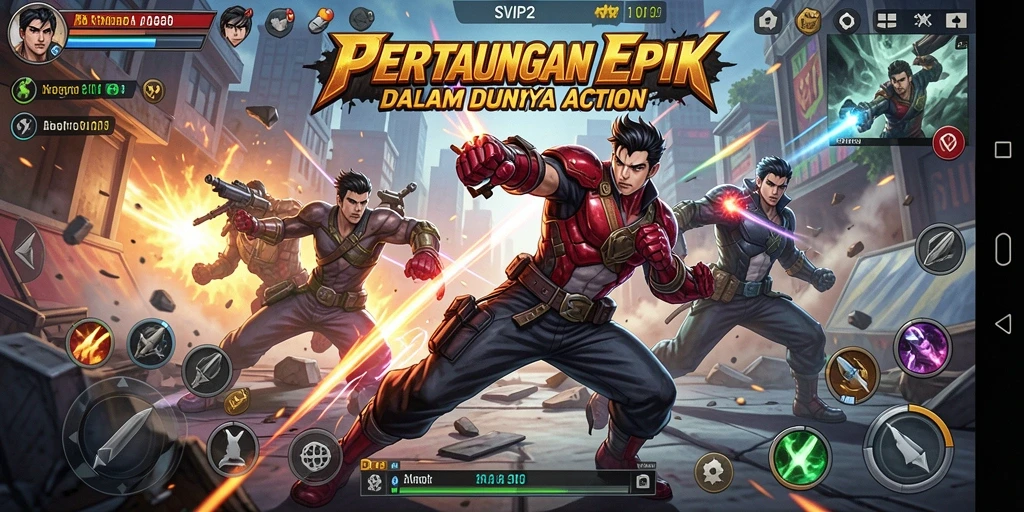 Tampilan gameplay menegangkan dari SVIP2 dengan aksi yang intens.